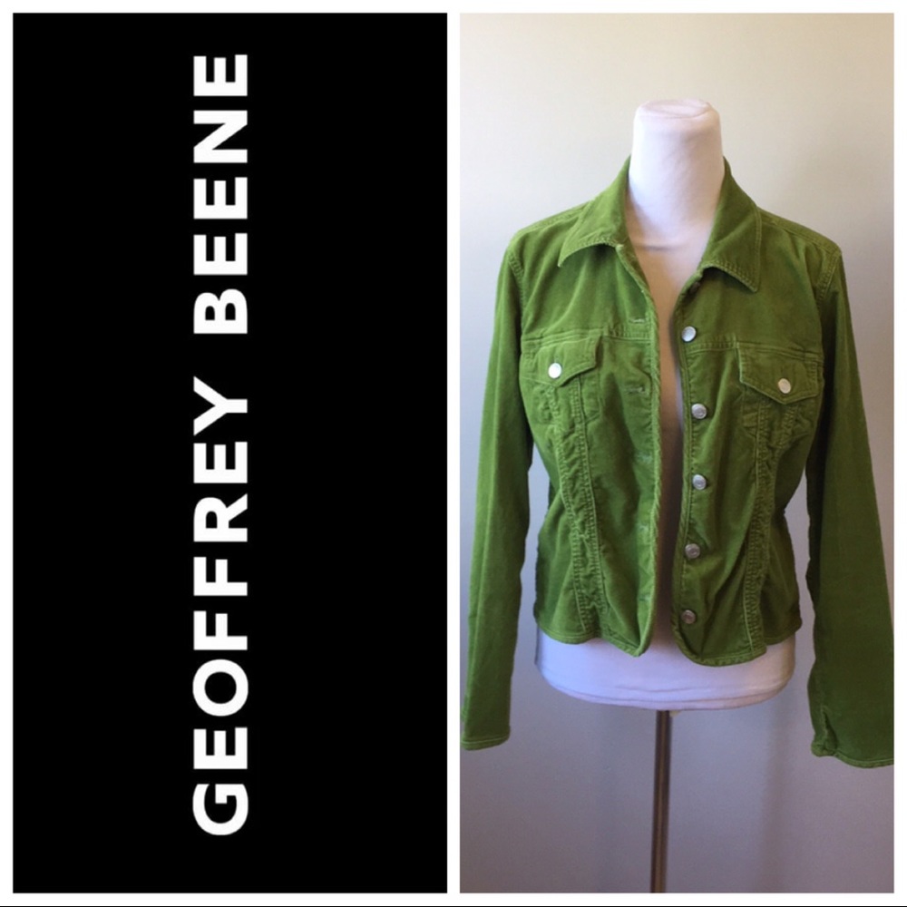 Green Corduroy Jacket for Fall  by Geoffrey Beene